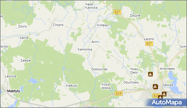 mapa Rolnowo, Rolnowo na mapie Targeo