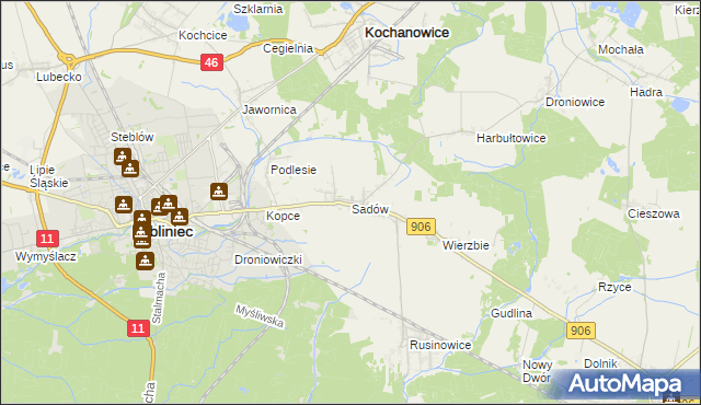 mapa Sadów, Sadów na mapie Targeo