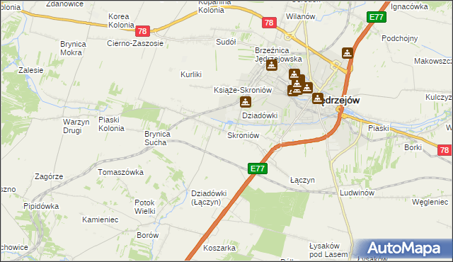 mapa Skroniów, Skroniów na mapie Targeo