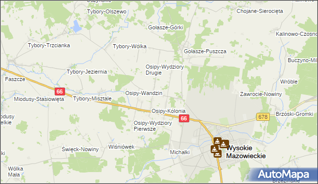 mapa Stare Osipy, Stare Osipy na mapie Targeo