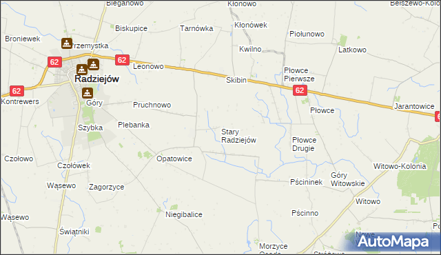 mapa Stary Radziejów, Stary Radziejów na mapie Targeo