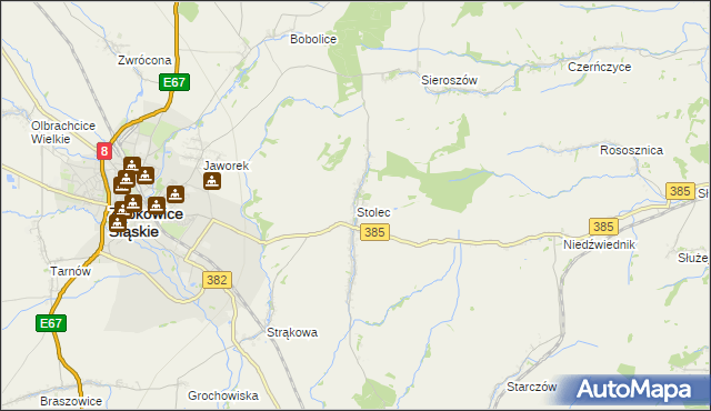 mapa Stolec gmina Ząbkowice Śląskie, Stolec gmina Ząbkowice Śląskie na mapie Targeo