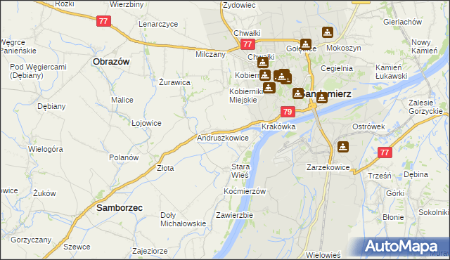 mapa Strochcice, Strochcice na mapie Targeo