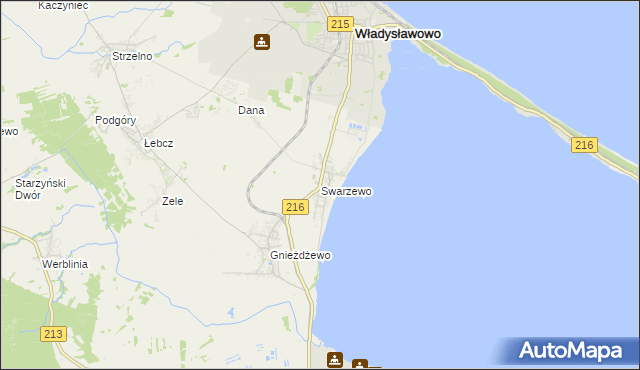 mapa Swarzewo, Swarzewo na mapie Targeo