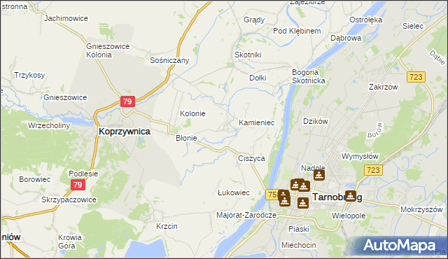 mapa Świężyca, Świężyca na mapie Targeo