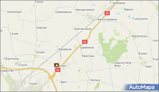 mapa Szadłowice gmina Gniewkowo, Szadłowice gmina Gniewkowo na mapie Targeo