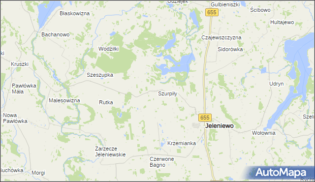 mapa Szurpiły, Szurpiły na mapie Targeo