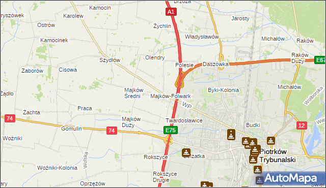 mapa Szydłówka gmina Grabica, Szydłówka gmina Grabica na mapie Targeo