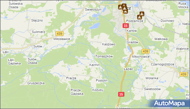 mapa Tomaszków, Tomaszków na mapie Targeo