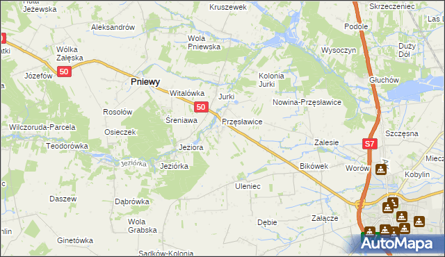 mapa Tomaszówka gmina Pniewy, Tomaszówka gmina Pniewy na mapie Targeo
