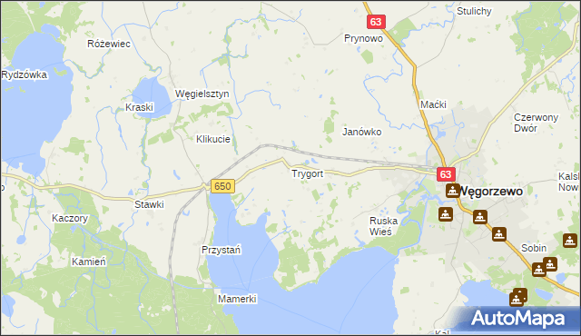 mapa Trygort, Trygort na mapie Targeo