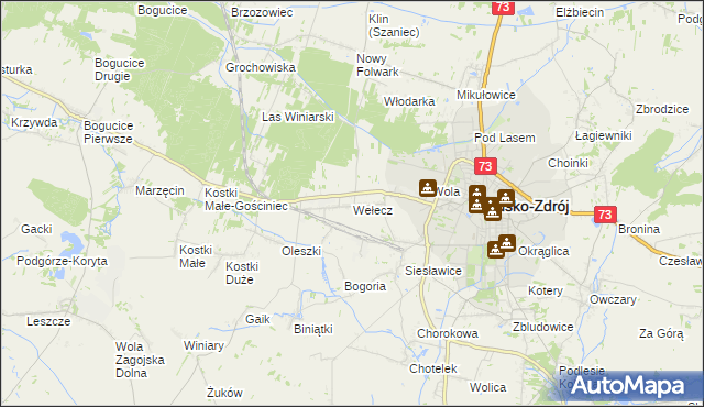 mapa Wełecz, Wełecz na mapie Targeo