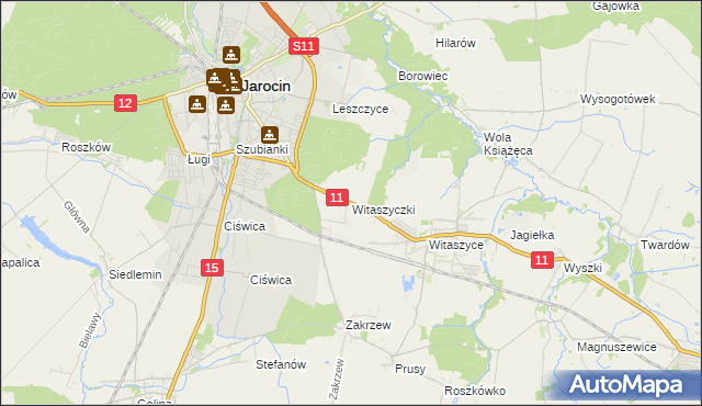 mapa Witaszyczki, Witaszyczki na mapie Targeo
