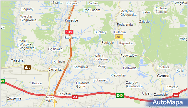 mapa Wólka Podleśna, Wólka Podleśna na mapie Targeo