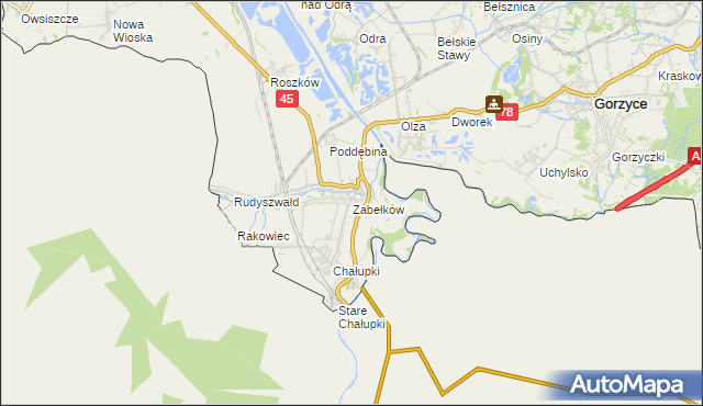 mapa Zabełków, Zabełków na mapie Targeo