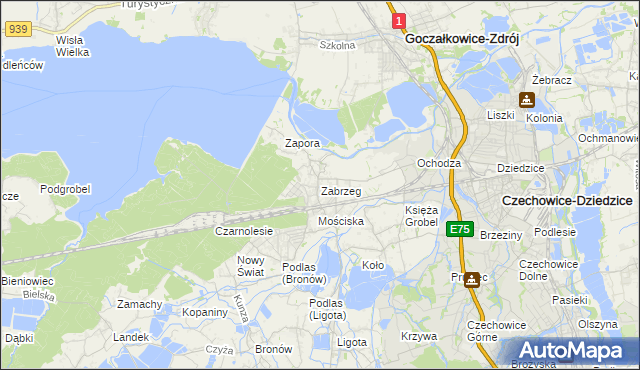 mapa Zabrzeg, Zabrzeg na mapie Targeo