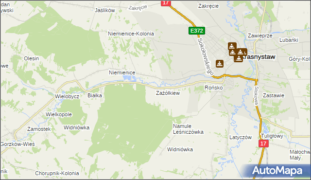 mapa Zażółkiew, Zażółkiew na mapie Targeo