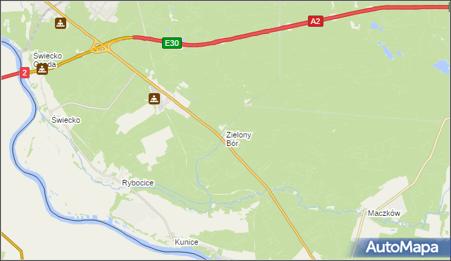 mapa Zielony Bór, Zielony Bór na mapie Targeo