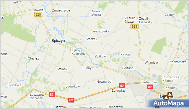 mapa Ziółków, Ziółków na mapie Targeo