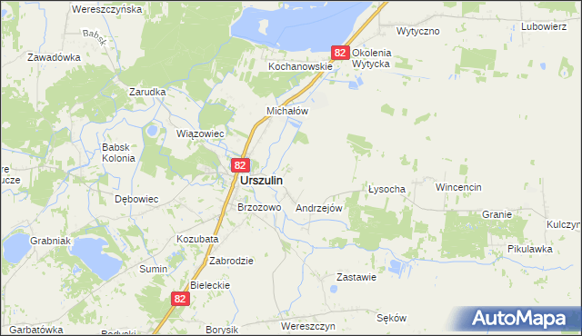 mapa Andrzejów-Osada, Andrzejów-Osada na mapie Targeo