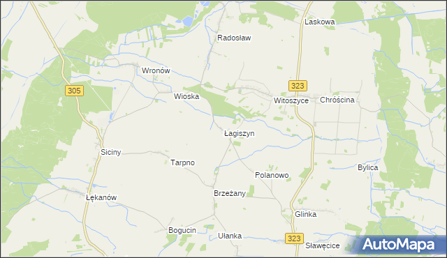 mapa Łagiszyn, Łagiszyn na mapie Targeo