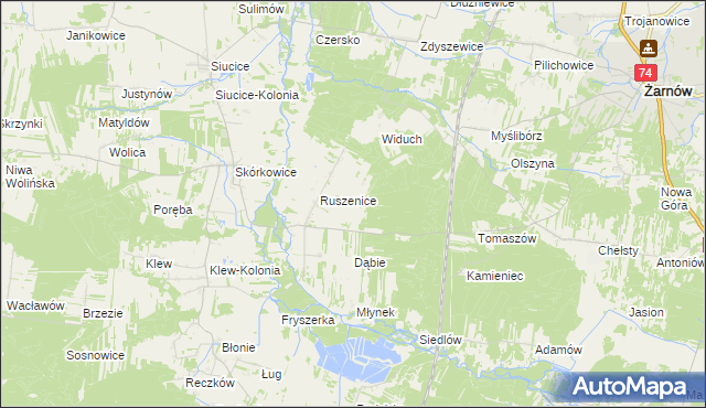 mapa Afryka, Afryka na mapie Targeo