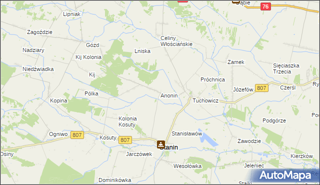 mapa Anonin, Anonin na mapie Targeo