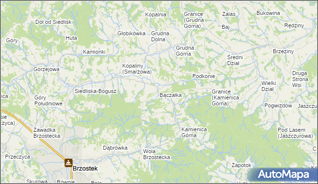 mapa Bączałka, Bączałka na mapie Targeo