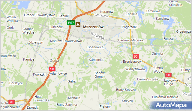 mapa Badowo-Dańki, Badowo-Dańki na mapie Targeo