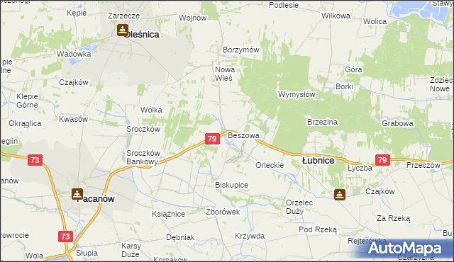 mapa Beszowa, Beszowa na mapie Targeo