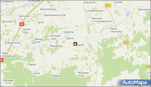mapa Bilwinki, Bilwinki na mapie Targeo