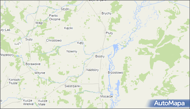 mapa Biodry, Biodry na mapie Targeo