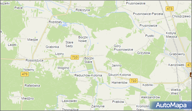 mapa Boczki-Parcela, Boczki-Parcela na mapie Targeo