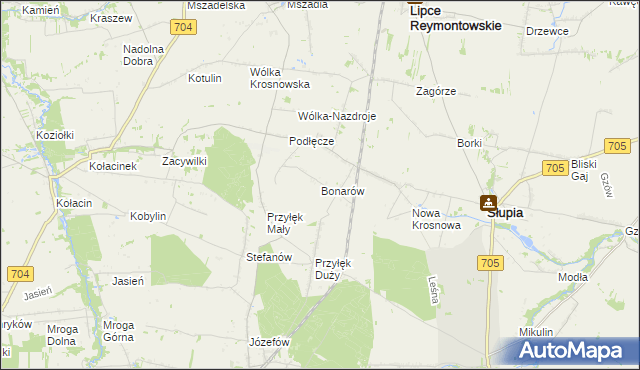 mapa Bonarów, Bonarów na mapie Targeo