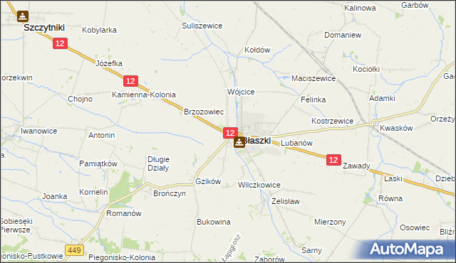 mapa Borysławice, Borysławice na mapie Targeo