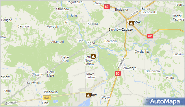 mapa Borzymy gmina Jadów, Borzymy gmina Jadów na mapie Targeo