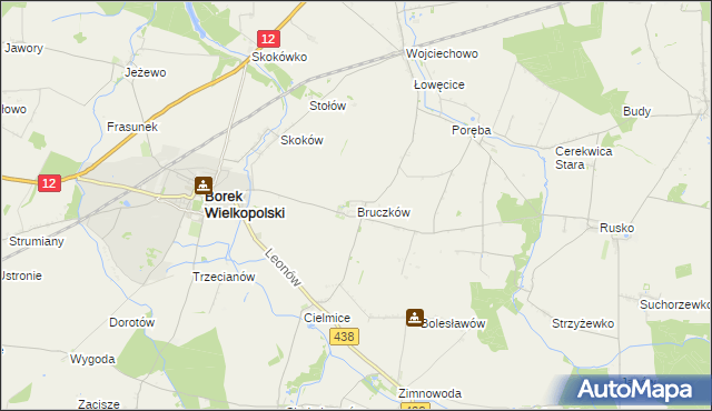 mapa Bruczków, Bruczków na mapie Targeo