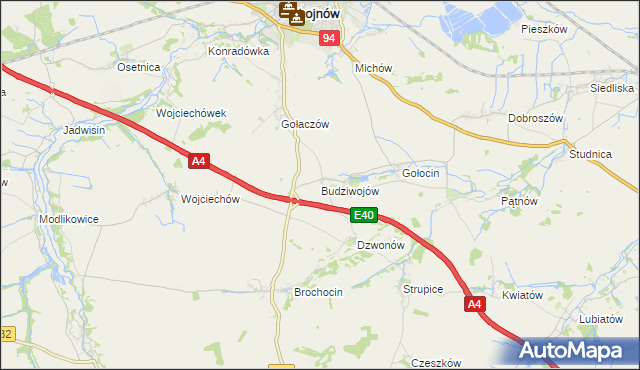 mapa Budziwojów, Budziwojów na mapie Targeo