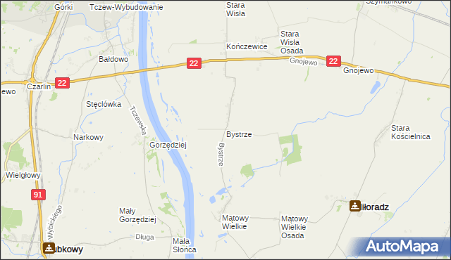 mapa Bystrze, Bystrze na mapie Targeo