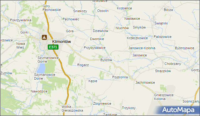 mapa Byszów, Byszów na mapie Targeo