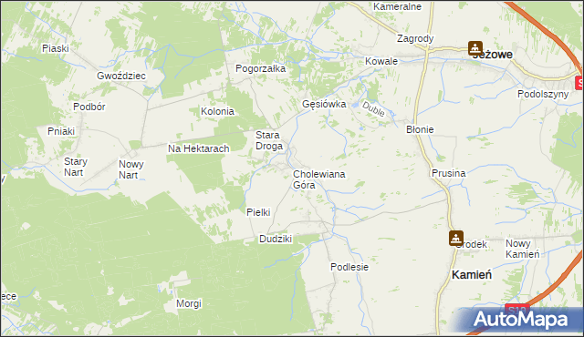 mapa Cholewiana Góra, Cholewiana Góra na mapie Targeo