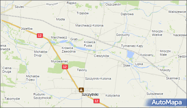 mapa Cieszyków, Cieszyków na mapie Targeo