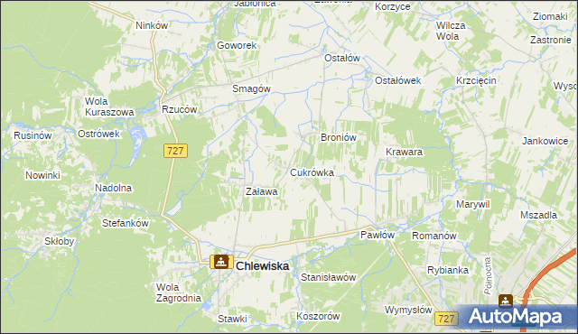 mapa Cukrówka, Cukrówka na mapie Targeo