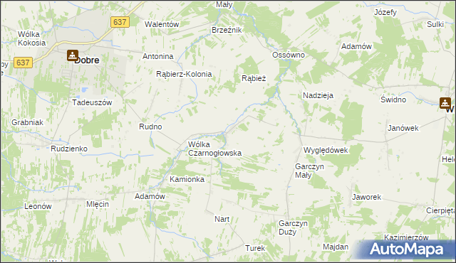 mapa Czarnogłów, Czarnogłów na mapie Targeo