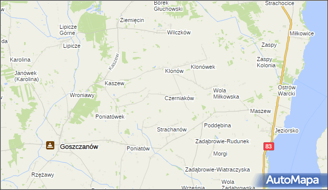 mapa Czerniaków, Czerniaków na mapie Targeo