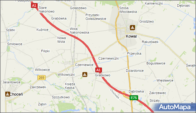 mapa Czerniewiczki, Czerniewiczki na mapie Targeo