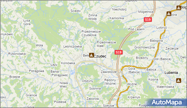 mapa Czudec, Czudec na mapie Targeo