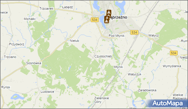 mapa Czystochleb, Czystochleb na mapie Targeo