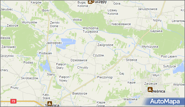 mapa Czyżów gmina Stopnica, Czyżów gmina Stopnica na mapie Targeo