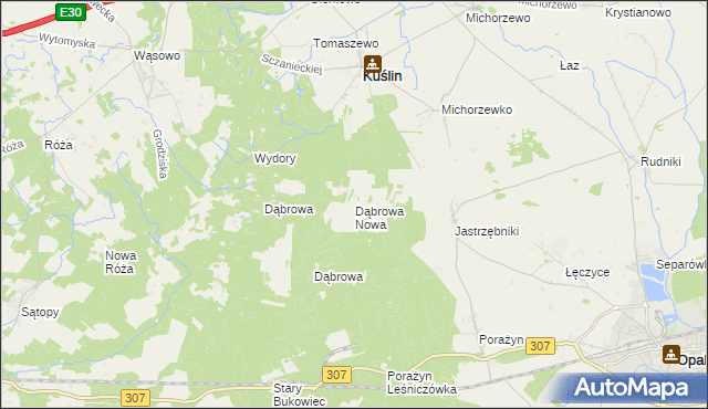mapa Dąbrowa Nowa, Dąbrowa Nowa na mapie Targeo